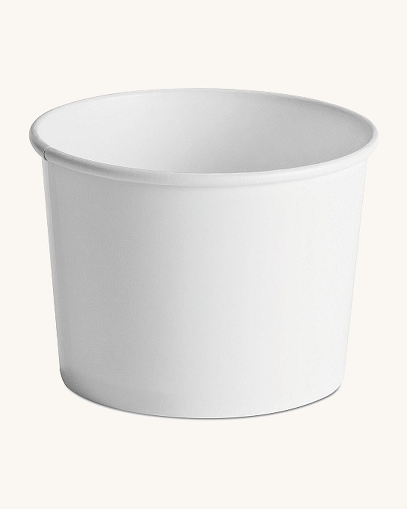 25oz White Paper Food Container