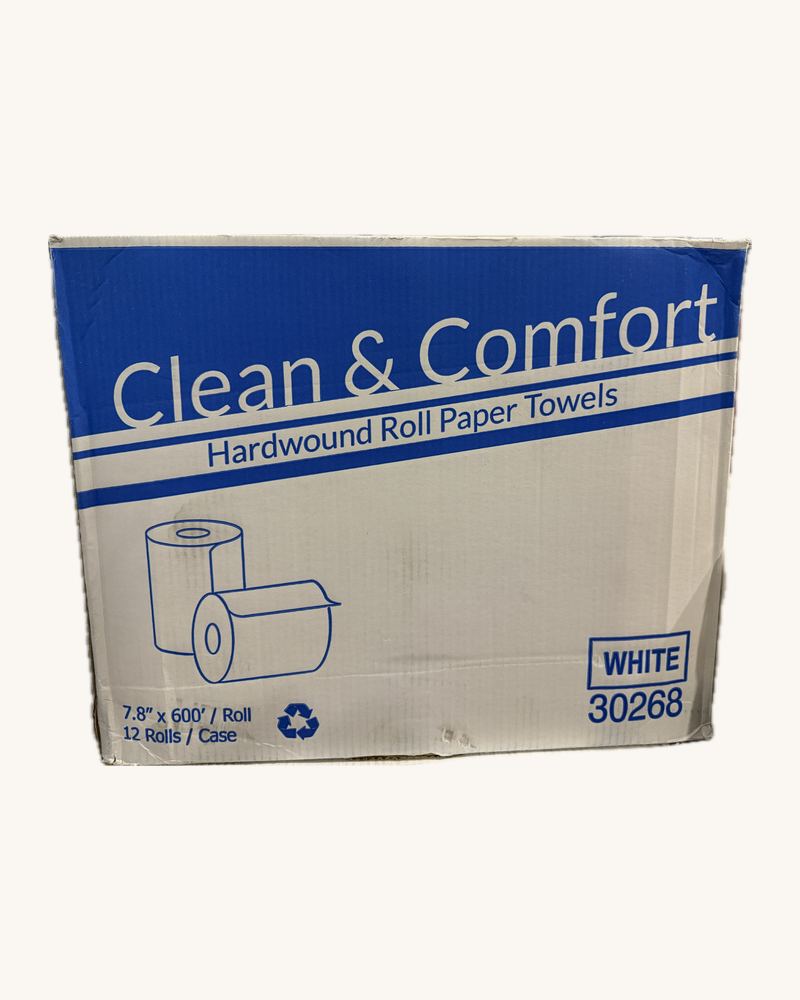 600' White Paper Roll Towel (ct:12bxs)